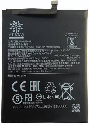 MT STAR Mobile Battery For  Xiaomi Redmi Note 8 Pro , 2015105 , M1906G7I , M1906G7G , BM4J