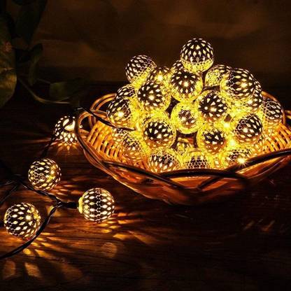 House of Queens 16 LEDs 2.74 m Multicolor Steady Ball Rice Lights