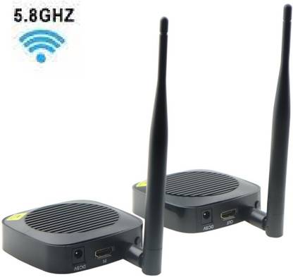 microware 5.8GHz Wireless HDMI Transmitter and Receiver Wireless HDMI Extender Kit For TV Projector Support Up to 1080p@60Hz 50M Media Streaming Device