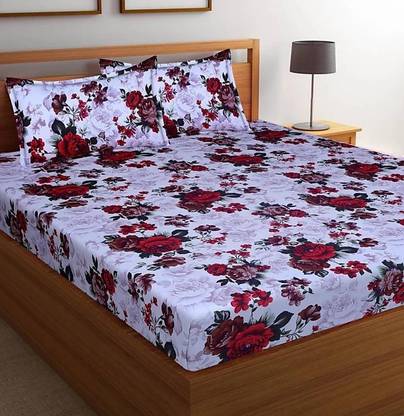 HSR Collection Cotton Double Flat 180 TC Printed Bedsheet