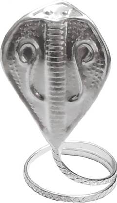 INFINITY Silver Shivling Naag/Snake Idol/Sharpdosh for Puja Decorative Showpiece  -  4 cm