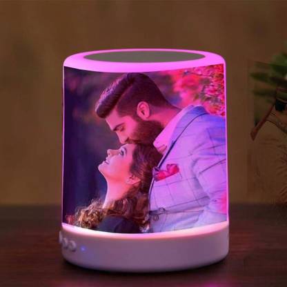 lovelygifts personalized photo print Gift for Smart Touch Mood Lamp Bluetooth Speaker 10 W Bluetooth Speaker
