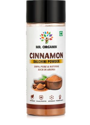 Mr Organik 100% Organic & Premium Cinnamon Powder ( Cassia Cinnamon / Dalchini Powder ) Flavorful for Cooking, Natural Immunity Booster, Good for Weight Loss Pack Of 1 ( 120 Gm )
