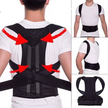 Kainoz Posture Corrector Fully Adjustable Back Straightener Barces, (BLACK) Posture Corrector