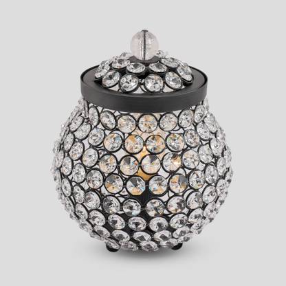 Homesake Cauldron of Light, 192 Black Crystal Lamp, Decorative Table lamp Table Lamp