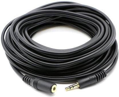 PAC  TV-out Cable OMTECH High Speed STERIO TO EXT. Audio Extension Cable 3.5mm Jack Male to Female AUX Cable 3.5 mm Audio Extender Cord for Computer Mobile Phones Amplifier Black