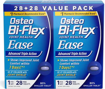 Osteo Bi-Flex Ease Advanced Triple Action with Vitamin D Mini-Tablets, 28 Count, 2 Pack