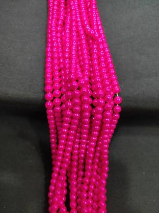 The Unique ® High Quality Moti / Beads Pink Colour For Art & Craft, Jewellery Making, Decoration, Aari / Maggam Embroidery Work 6mm Pack of 350pcs