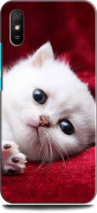 WallCraft Back Cover for REDMI 9A Sport CAT, WHITE CAT, CUTE CATE, LITTILE CAT, BLUE EYES CAT