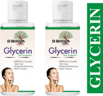 D roots Organic 100% Pure & Natural Glycerine for Beauty and Skin Care 140Ml (Pack of 2 Bottles) Face Wash