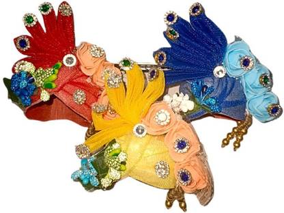 nittzapparels Lord Krishna, Laddu Gopal / Thakur Ji Pagdi (Mukut) Pack of 3, size of 6-8 no. Dress Dress