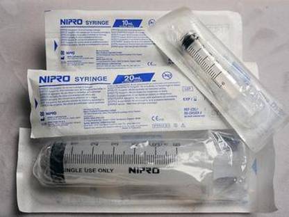 NIPRO DISPOSABLE SINGLE SUE ONLY SYRINGE IN ( 20ML X 50PICS. ) Medical Needle