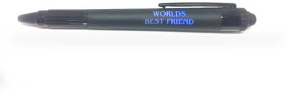 RVM Store Worlds Best Friend LED Pen Gift Idea for Friendship Day Birthday Gift Black Color Changing Ball Pen Refill