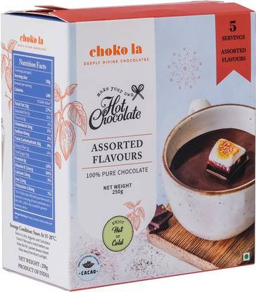 Choko La MYO Assorted Hot Chocolate Cold Drinking Mix Baking Drinking Chocolate 5 Flavour 250 g