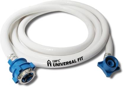 LSRP's Universal Fit (Rarest Quality 6.2mm Thick) 5 Meter Water Pipe / Water Inflow / Water Inlet Hose Pipe For Fully Automatic Top Load & Front Load Washing Machine Inlet Pipe With Tap Adapter/Connector Astral Blue Washing Machine Inlet Hose