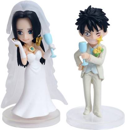 jasicnytum One Piece Luffy and Hancock Wedding edition action figure