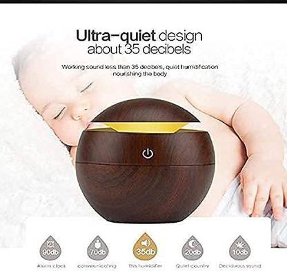 Kashtabhanjan enterprise Floral Automatic Spray, Aroma Oil, Diffuser Wooden Humidifier Essential Oil Diffuser, Aroma Diffuser For Home, Car, Office With Colorful Change, 1 Piece