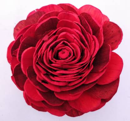 fab n Style Handmade Matte finish big size Red Rose Artificial Flower