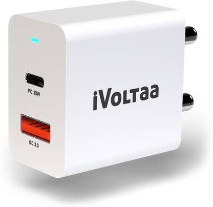 iVoltaa 20 W PD 3 A Wall Charger for Mobile