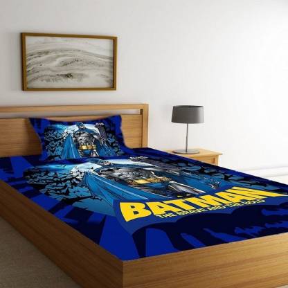 Twinkle Star's Velvet Single Flat 150 TC Cartoon Bedsheet
