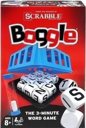 BM RETAIL Scrabble Boggle Game 1 Boggle Grid Base and lid, 16 Letter Cubes and 1 Sand Timer Board Game Educational Board Games