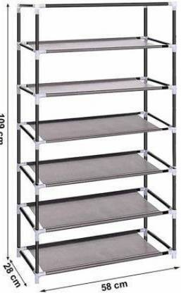 SB07 6 Shelve Shoe Rack PVC Collapsible Wardrobe  (Finish Color – Purple Color, DIY(Do-It-Yourself)) at Rs. 657