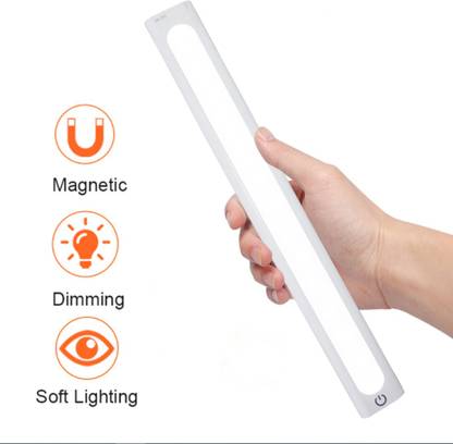 Pick Ur Needs Rechargeable Dimmable & Ultra Slim Designed LED Under Cabinet Light with Touch Activated, Lighting for Kitchen Shelf Desk, Magnet Mounted 10 hrs Bulb Emergency Light