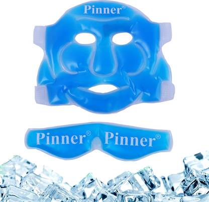 PINNER Face Mask with Cooling Gel Suitable for All Skin + Relaxing Ice Cool Eye Mask for Men Women Boys Girls - (Blue)