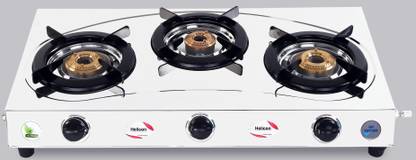 helicon Premium Steel _ Brass Burner_IS:4246 Tested Stainless Steel Manual Gas Stove