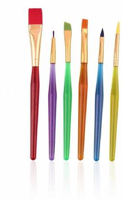 DSR Package Contains 6 Different Sizes Synthetic Paint Brushes