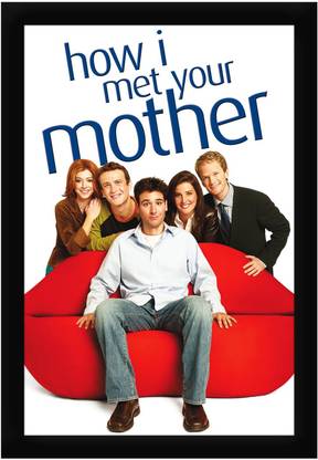 Braj Art Gallery How I Met Your Mother TV Show Cast Sofa Photo Frame Digital Reprint 19.5 inch x 13.5 inch Painting