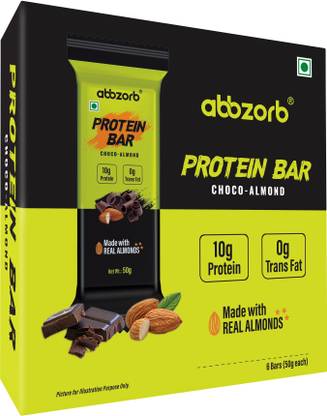 Abbzorb Nutrition Abbzorb Protein Bar Choco Almond 6 x 50g (with Real Almonds) Protein Bars