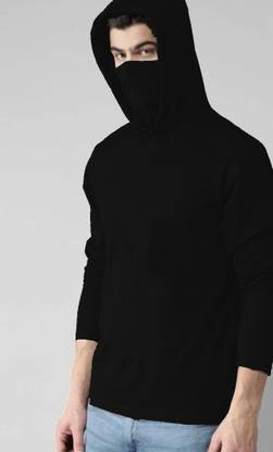 Solid Men Black T-Shirt