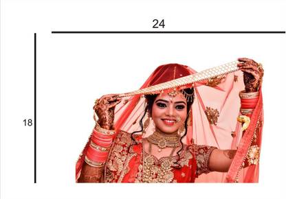 latikaent08@gmail.com 60.96 cm beauty woman and indian bridal for beauty parlor or salon Self Adhesive Sticker
