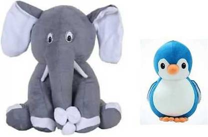 Kudo kidoo Baby Penguin And Elephant Pack  - 26 cm
