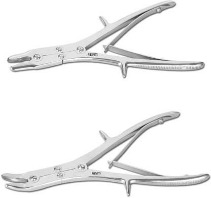 REVITI Orthopaedic Bone Nibbler Rongeur (CURVED+STRAIGHT) Surgical Bone Cutter