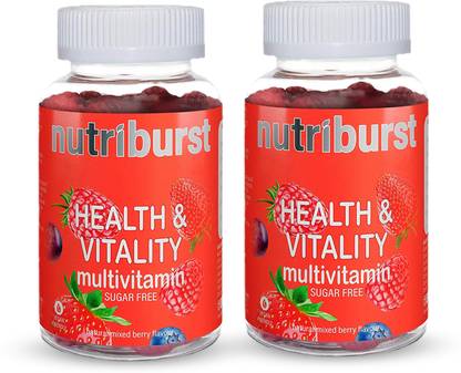 Nutriburst Health & Vitality Multivitamin Gummies to Boost Energy Metabolism (Sugar-free)