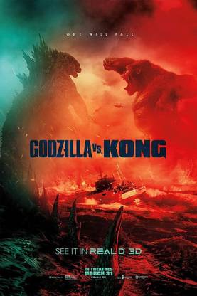 Smoky Design godzilla vs kong godzilla king kong movies battle hd Wallpaper Poster