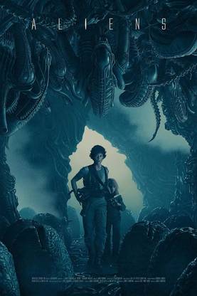 Smoky Design movie poster aliens sigourney weaver h r giger Wallpaper Poster