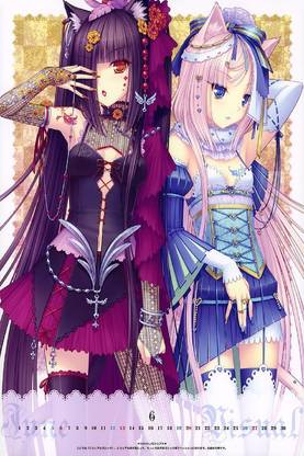 Smoky Design sayori detached sleeves nekomimi Wallpaper Poster