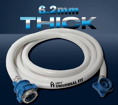 LSRP's Universal Fit (The Rarest Quality 6.2mm Thick) 4 Meter Washing Machine Inlet Pipe For Front & Top Load Washing Machine Flexible Water Inlet/Inflow Hose Pipe