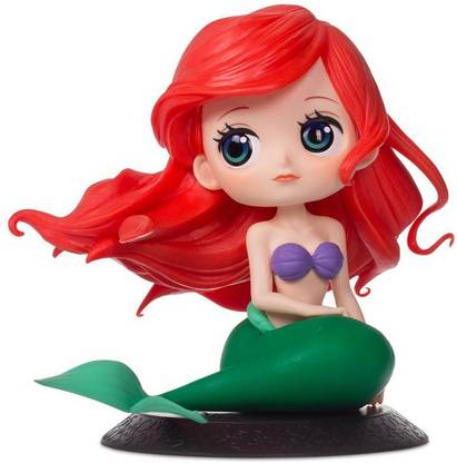 kawaii kart The Little Mermaid Doll Ariel Action Figure Q-Style Figure (Size - 15 cm)
