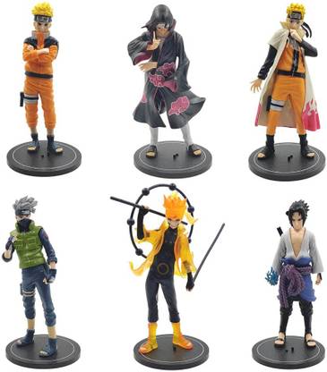 kawaii kart Naruto Standing Action Figures - Set Of 6 (Size - 8 cm)