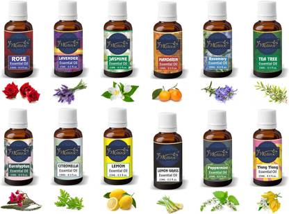 MORIOX Rose,Lavender,Jasmine,Mandarin,Rosemary,Tea Tree,Eucalyptus,Citronella,Lemon,Lemongrass,Peppermint,Ylang Ylang Essential Oil