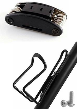PEDFIT MultiPurpose Bicycle Repair Tool Kit With Bicycle Water Bottle Alloy cage(Combo) Bicycle Bottle Holder
