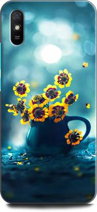 INDICRAFT Back Cover for REDMI 9i Sport FLOWERS, YELLOW, FLOWER, GLITTER, TEXTURE, BEAUTY
