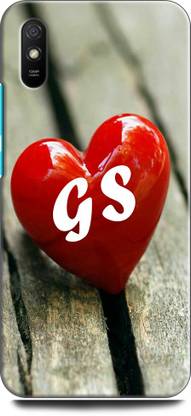 INDICRAFT Back Cover for REDMI 9A Sport G S, G LOVES S, NAME, LETTER, ALPHABET, GS LOVE, HART, BLUE