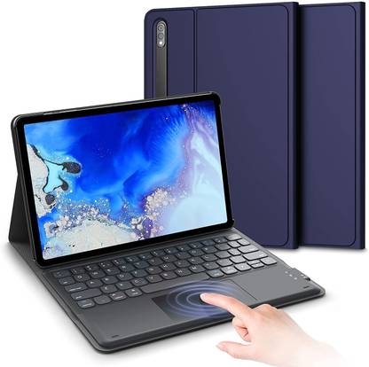 Proelite Keyboard case for Samsung GalaxyTab S7 Plus/S7 FE 12.4 SM-T970/T975/T976/T735 Bluetooth Standard Tablet Keyboard Compatible with Desktop, Laptop, Mac