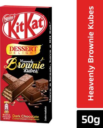 NESTLE KITKAT Dessert Delight Heavenly Brownie-Kubes, Wafer Chocolate Tablets Bars