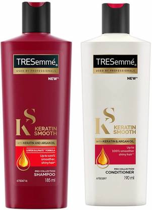 TRESemme Keratin Smooth Shampoo( 185 mL) With Keratin Smooth Conditioner(190ML) (2 Items in the set)